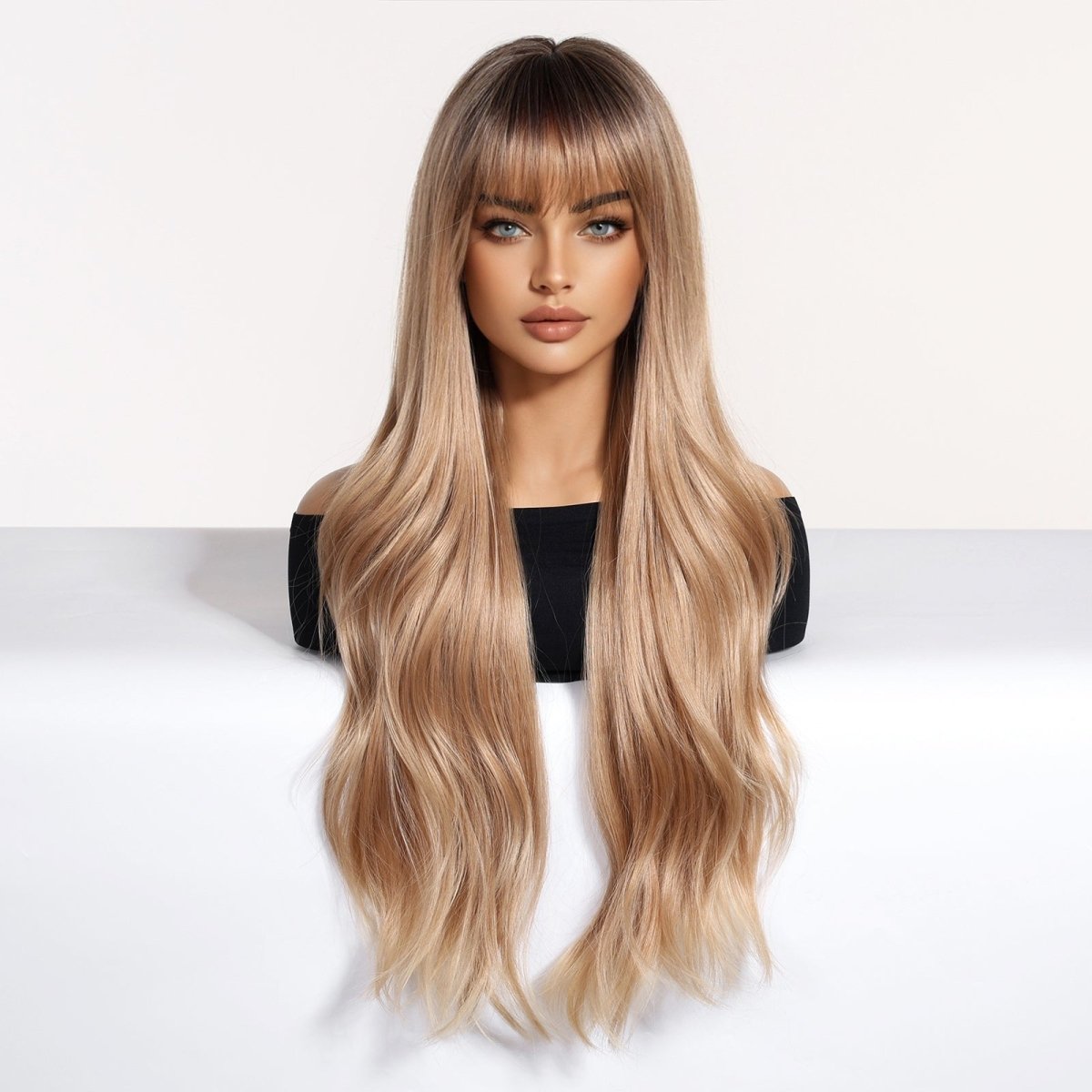 Soft Wavy Honey Brown Wig - MARKETPLACE - Milk & Honey Wigs