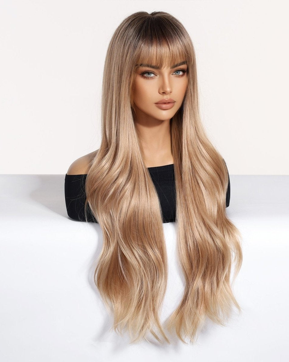Soft Wavy Honey Brown Wig - MARKETPLACE - Milk & Honey Wigs
