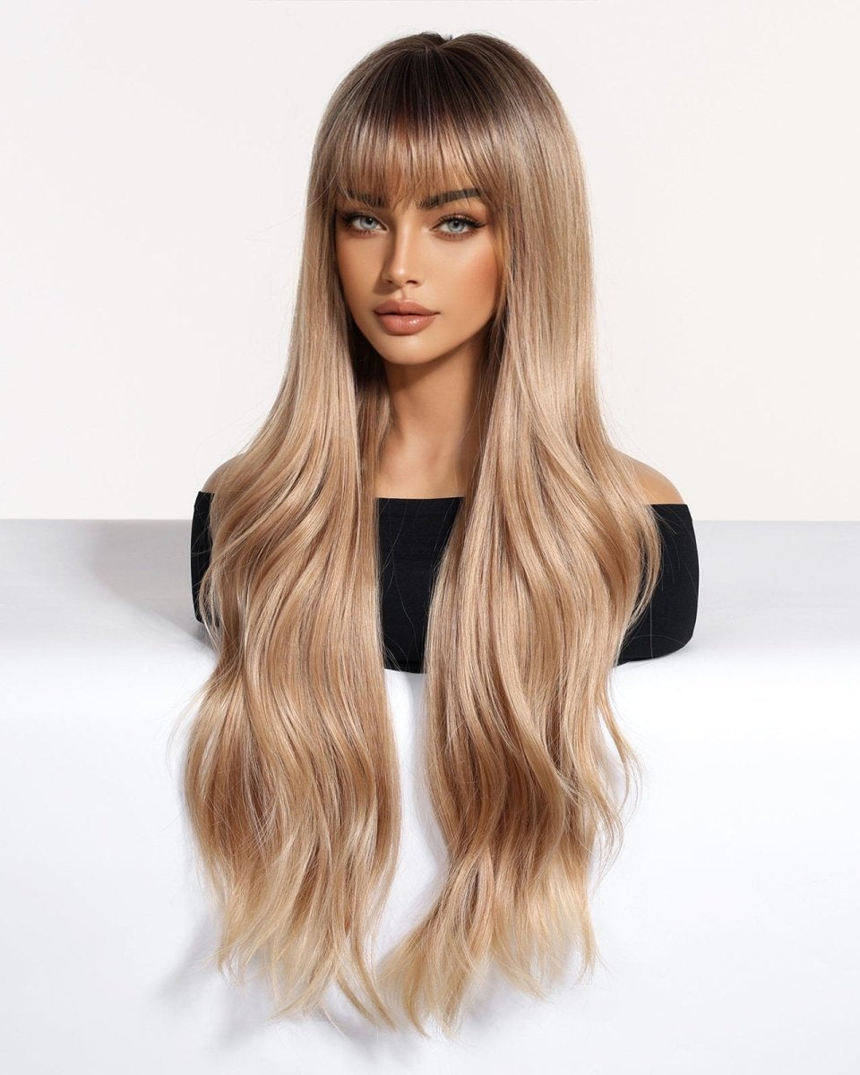 Soft Wavy Honey Brown Wig - MARKETPLACE - Milk & Honey Wigs
