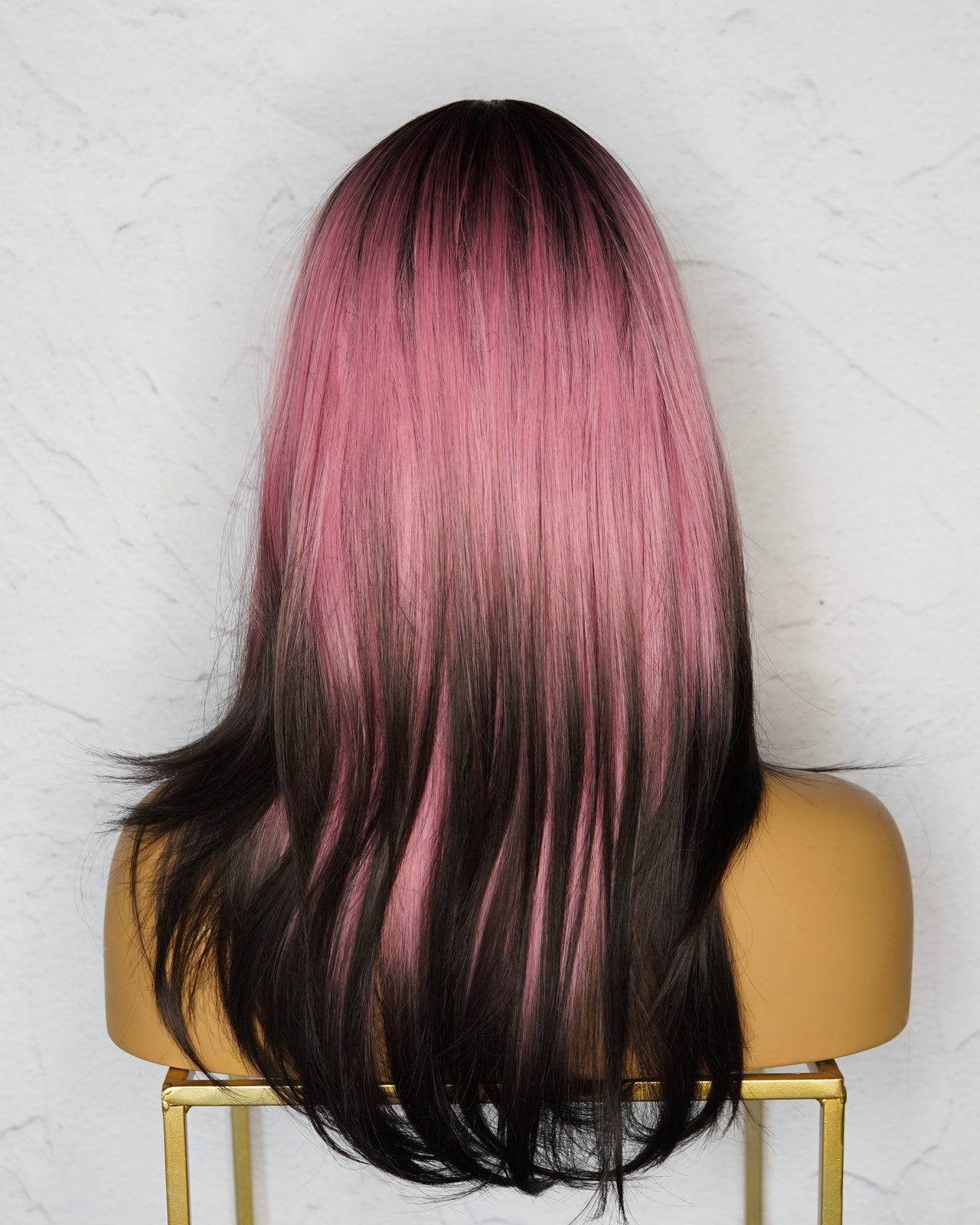 Sophia Ombre Pink Fringe Wig - Milk & Honey Wigs