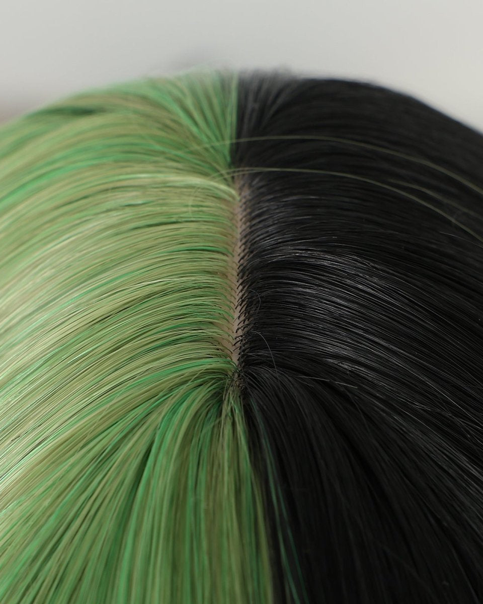 Split - Dye Black & Green with Full Fringe Wig - MARKETPLACE - Milk & Honey Wigs