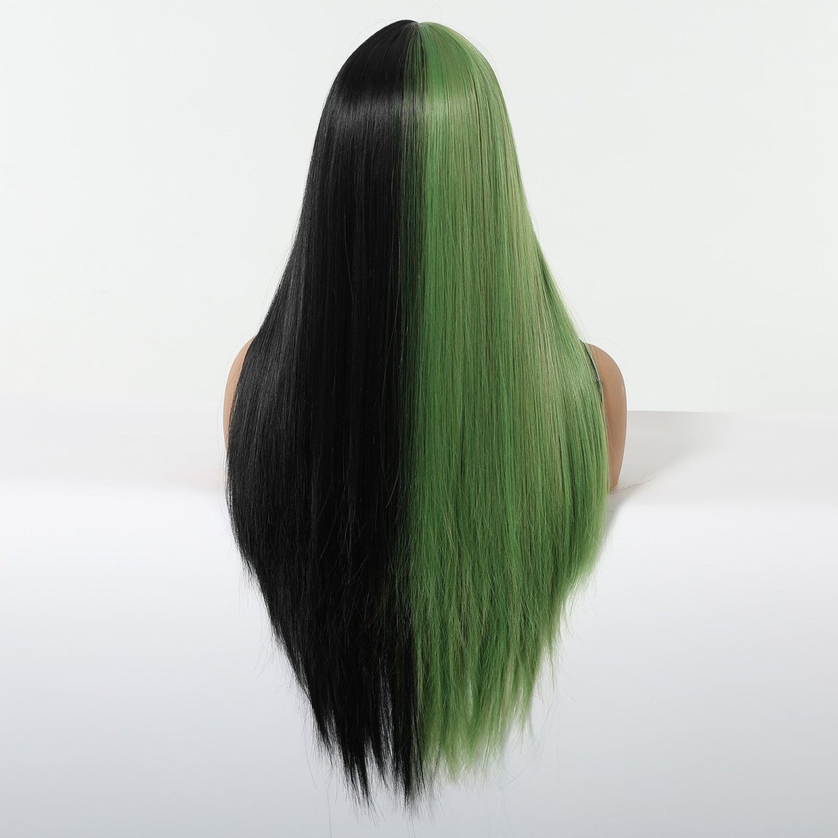 Split - Dye Black & Green with Full Fringe Wig - MARKETPLACE - Milk & Honey Wigs