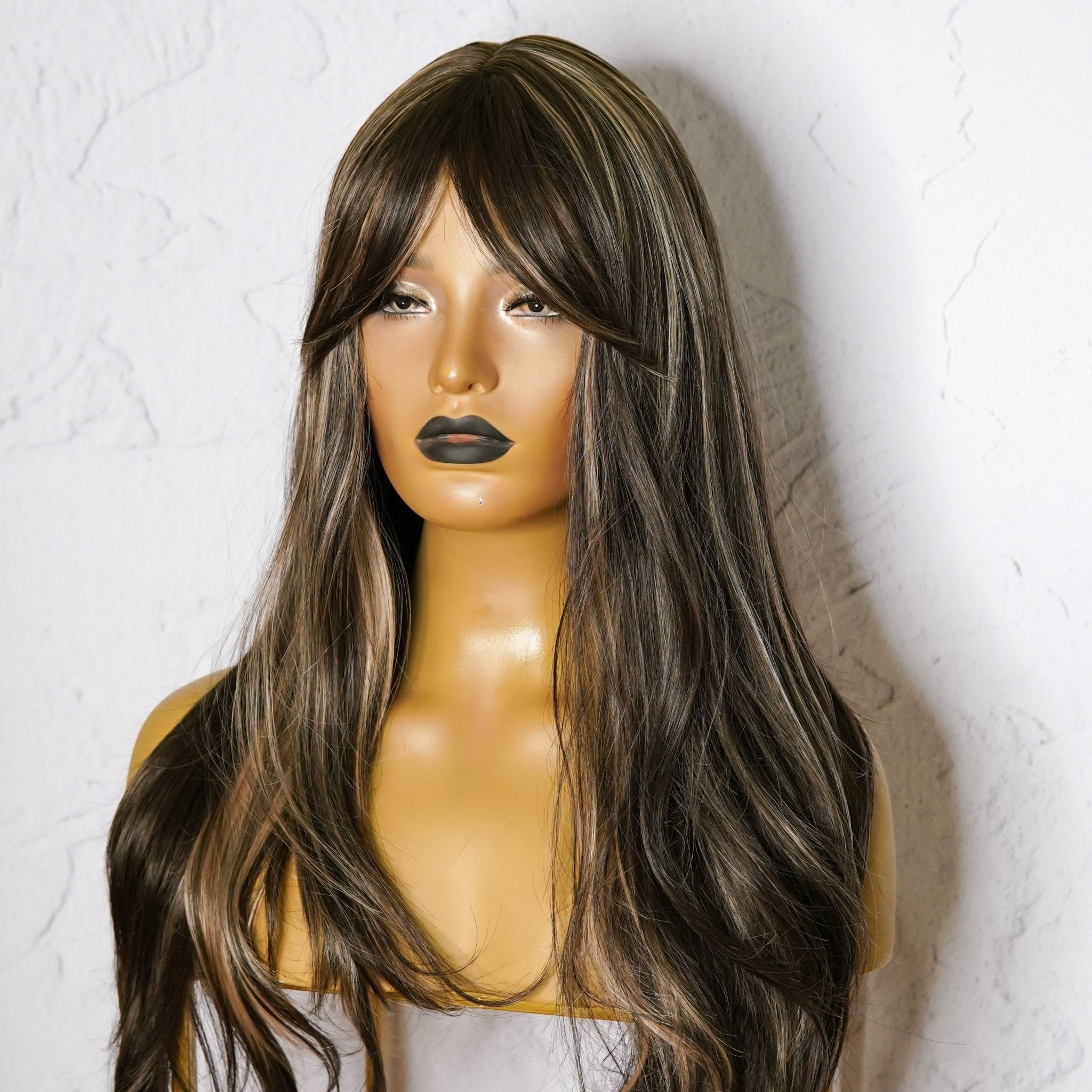 STEFANIE Brown Fringe Wig - Milk & Honey Wigs