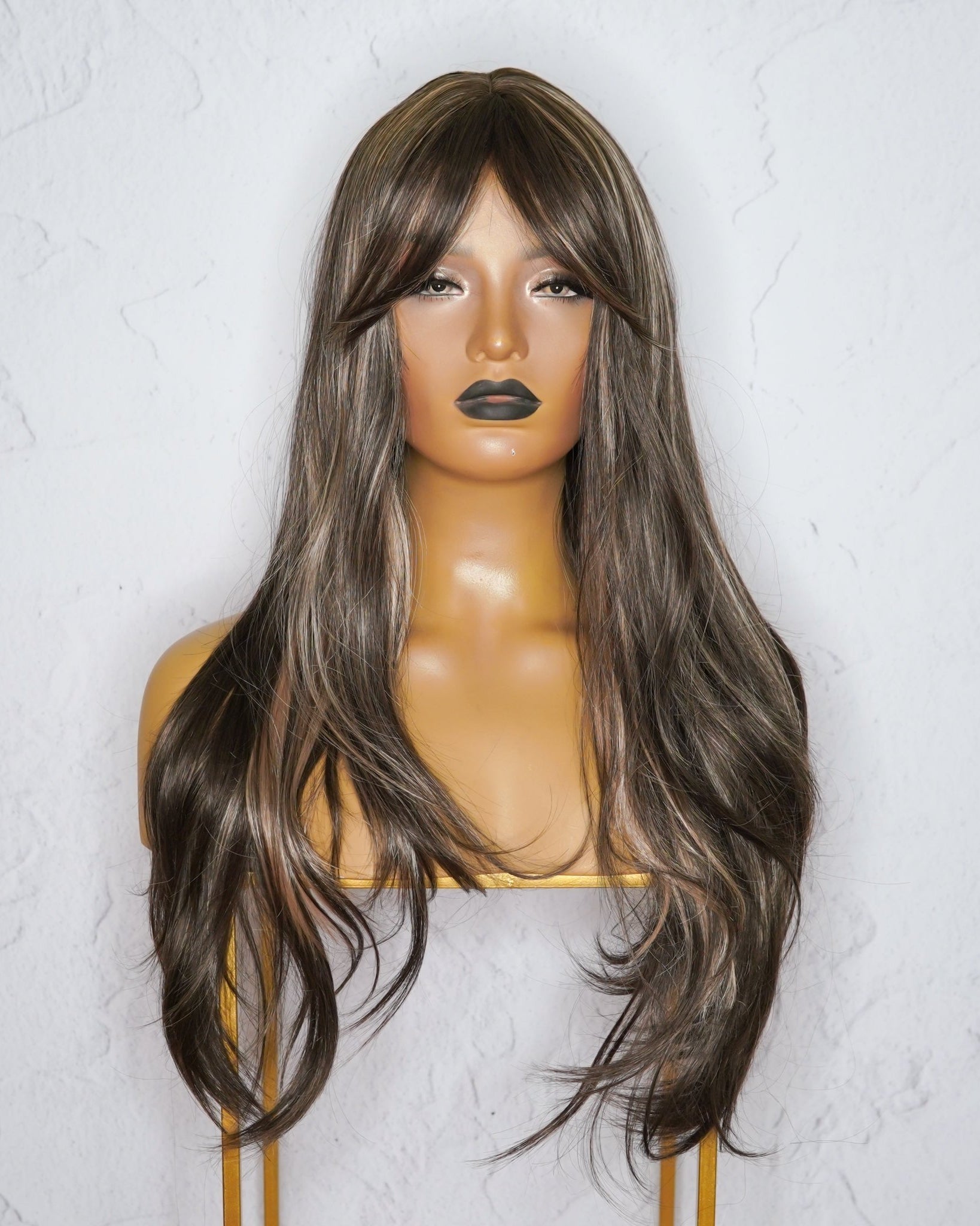 STEFANIE Brown Fringe Wig - Milk & Honey Wigs