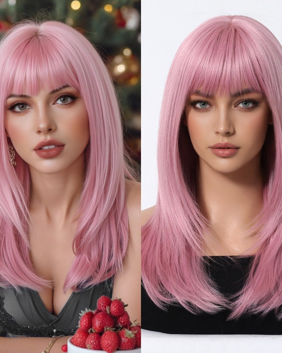 Straight Pastel Pink Wig - MARKETPLACE - Milk & Honey Wigs