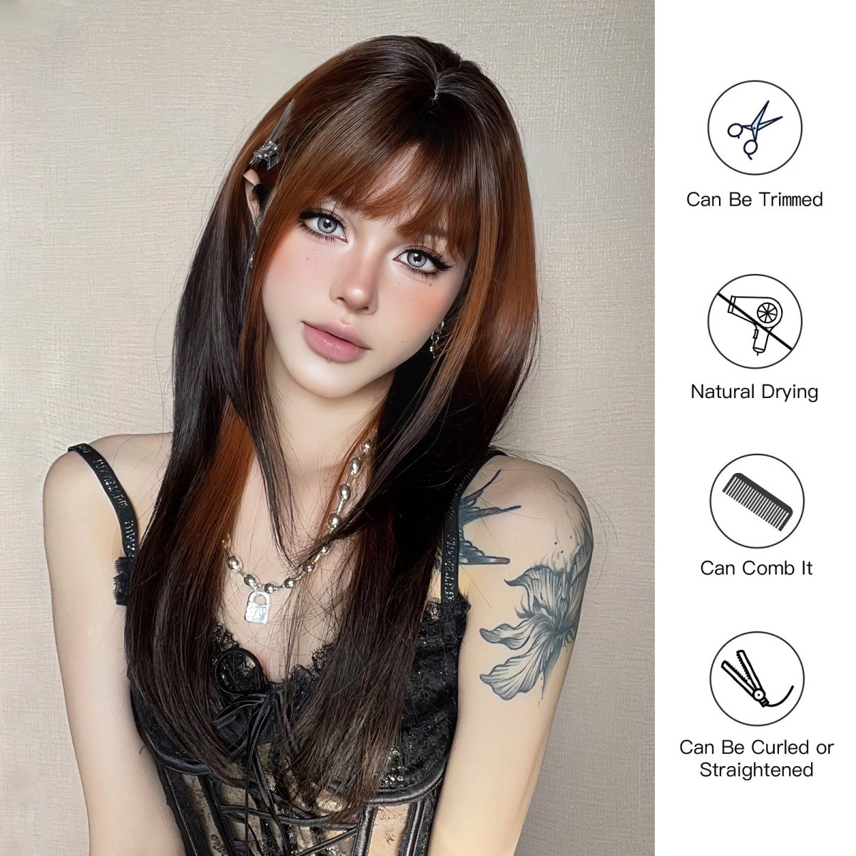 Straight Two - Tone Wig - MARKETPLACE - Milk & Honey Wigs