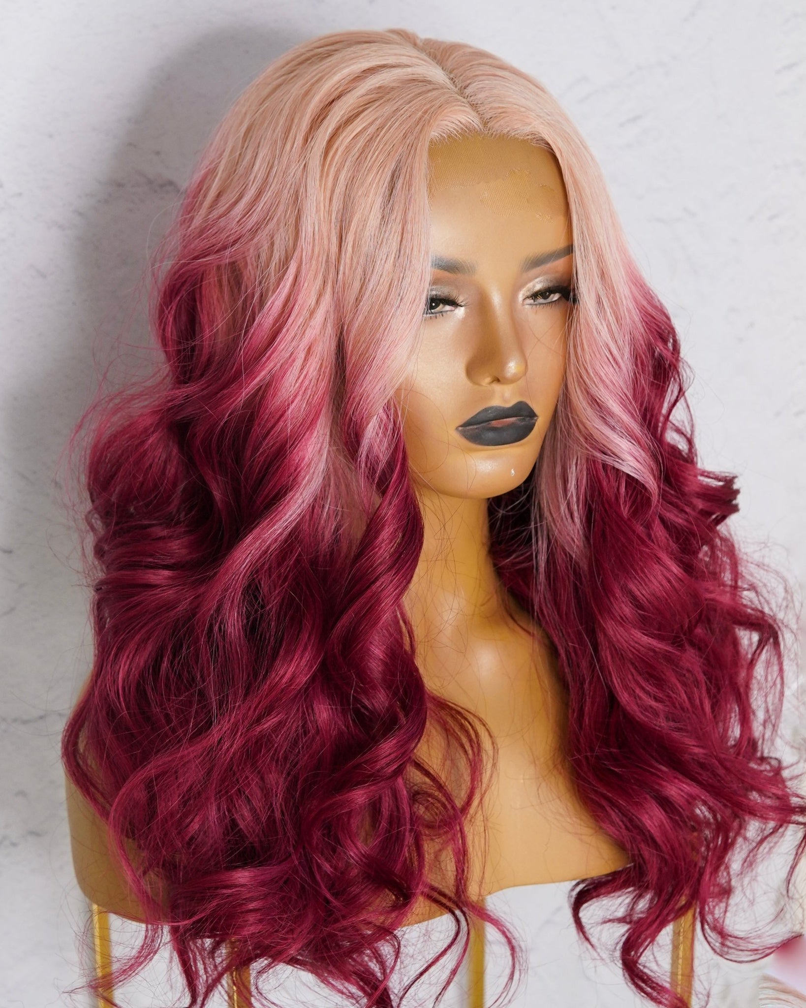 TABITHA Ombre Pink Lace Front Wig - Milk & Honey Wigs
