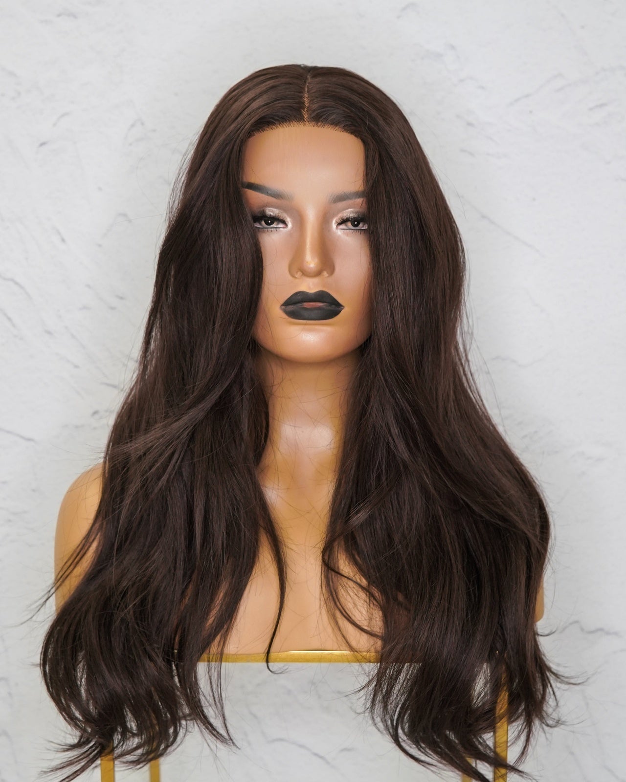 TARA Dark Brown Lace Front Wig - Milk & Honey Wigs