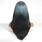 Teal Highlight Layered with Curtain Bangs Wig - MARKETPLACE - Milk & Honey Wigs