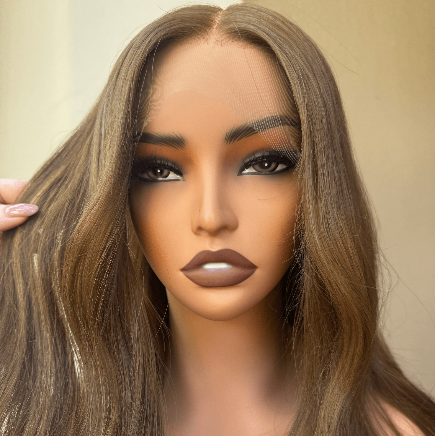 Teddy Brown Human Hair Lace Front Wig ** READY TO SHIP ** - Milk & Honey Wigs