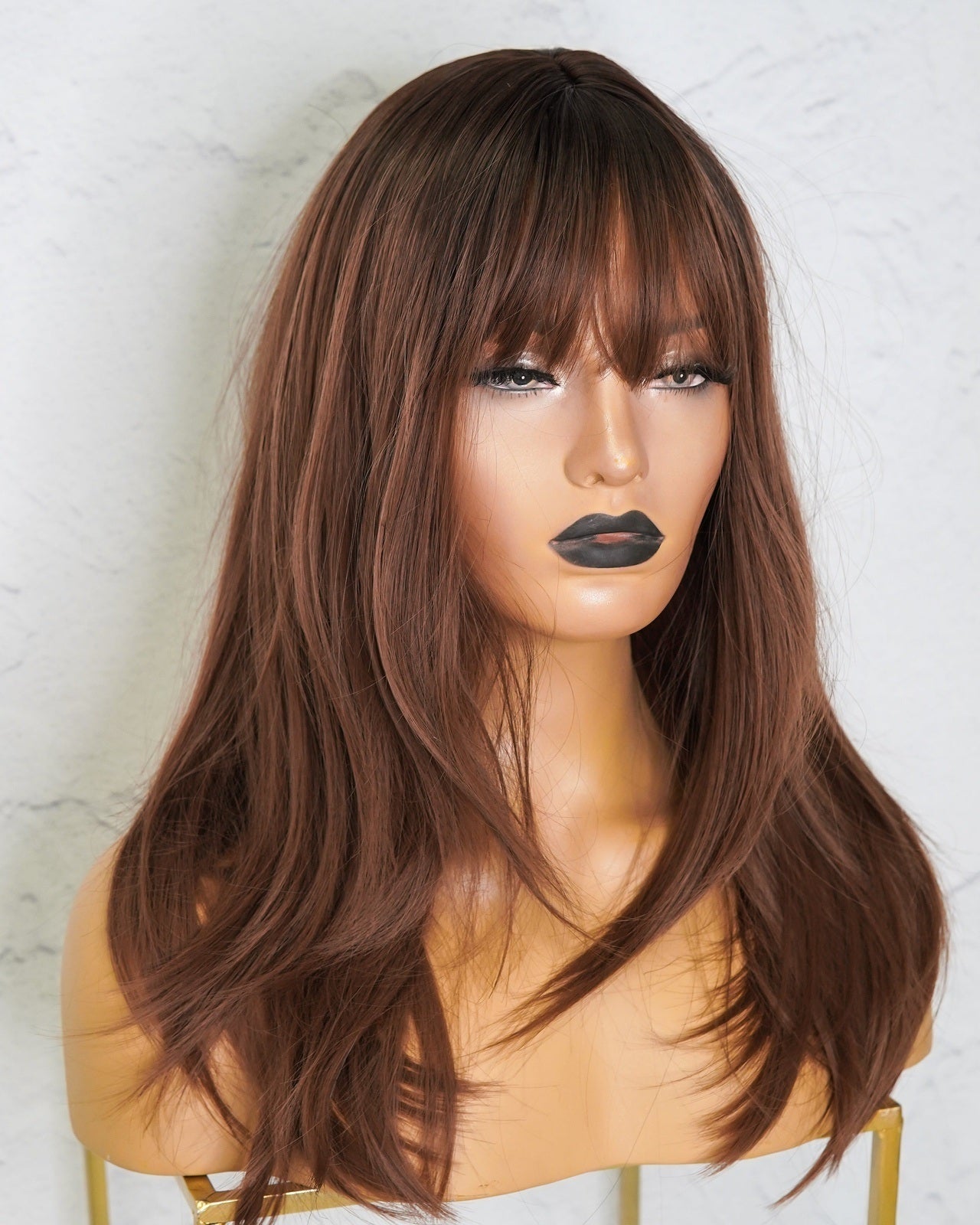 TESSA Brown 18" Fringe Wig - Milk & Honey Wigs