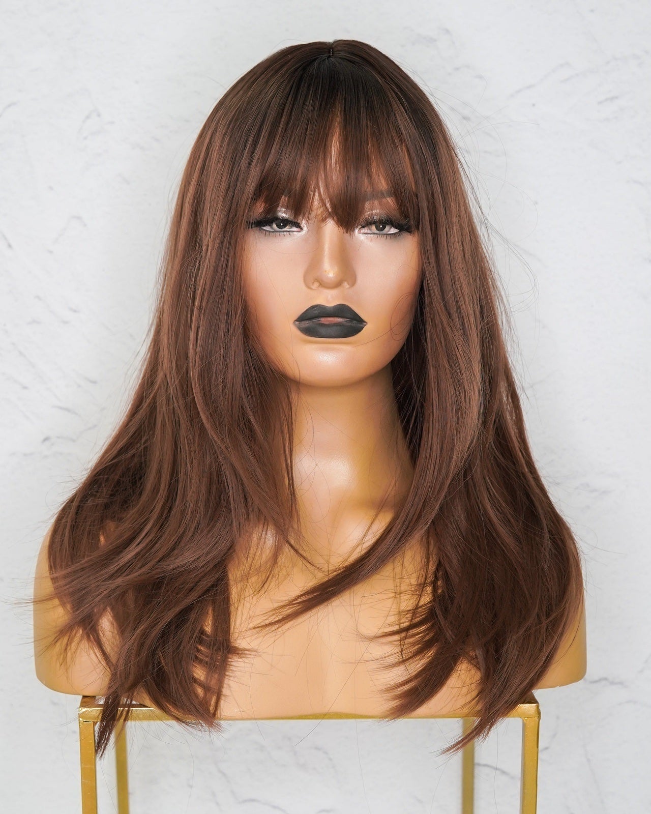 TESSA Brown 18" Fringe Wig - Milk & Honey Wigs