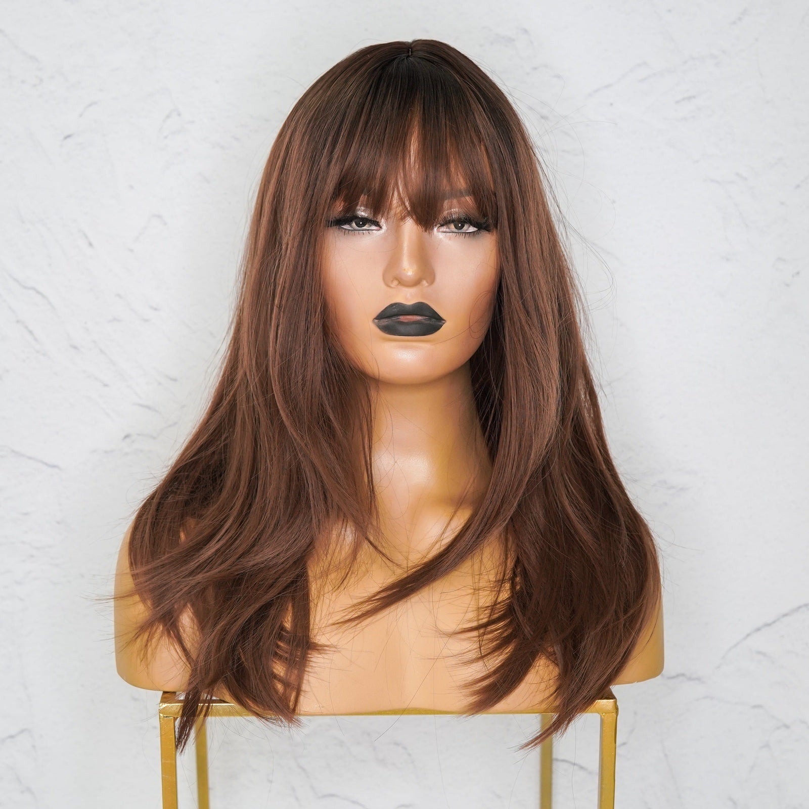 TESSA Brown 18" Fringe Wig - Milk & Honey Wigs