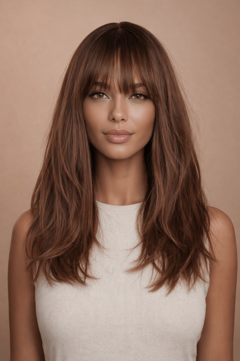 TESSA - Brown - Fringe Wig - Milk & Honey Wigs