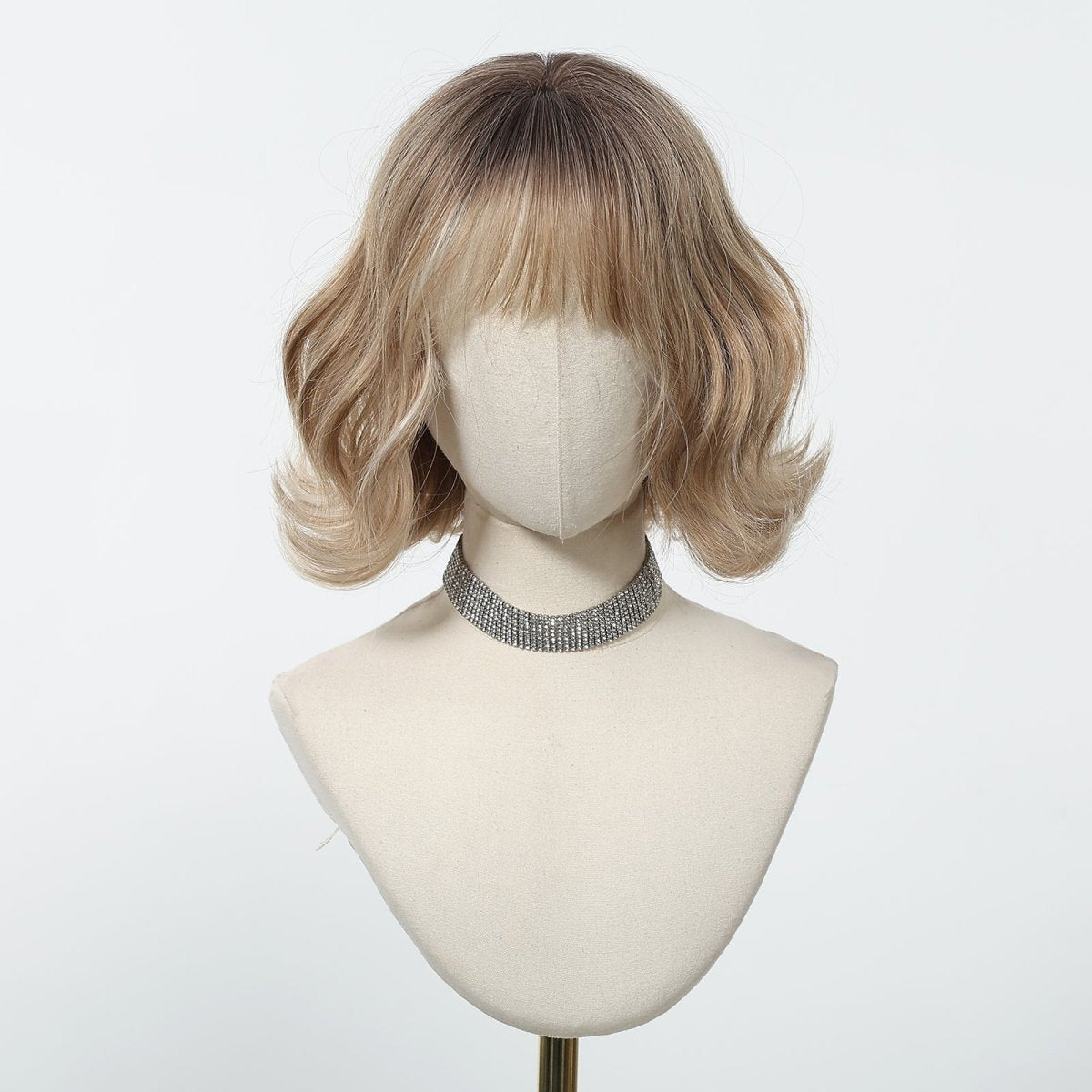 Tousled Honey Blonde Bob with Wispy Fringe Wig - MARKETPLACE - Milk & Honey Wigs