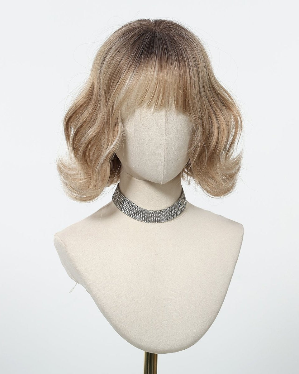 Tousled Honey Blonde Bob with Wispy Fringe Wig - MARKETPLACE - Milk & Honey Wigs