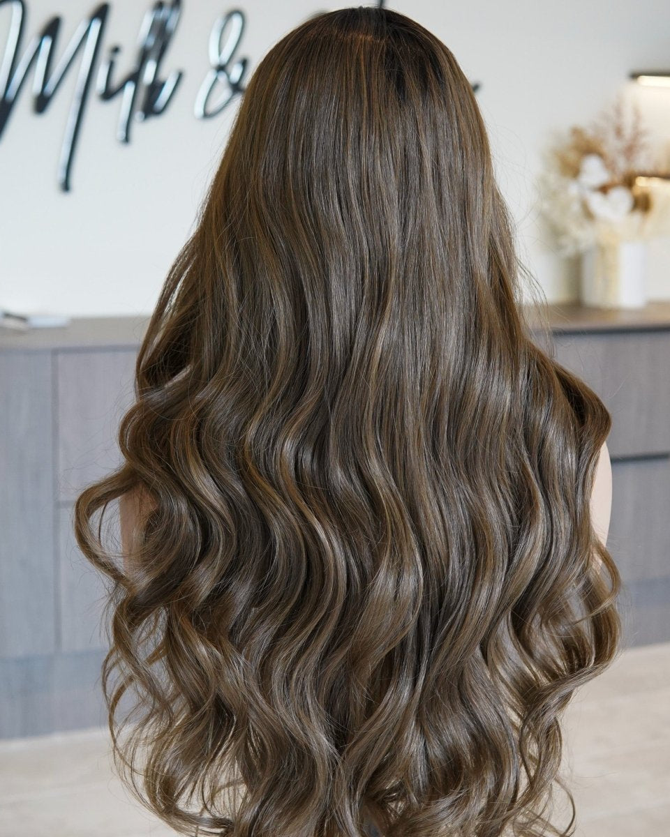 TYLER Ombre Dark Brown Lace Front Wig - Milk & Honey Wigs