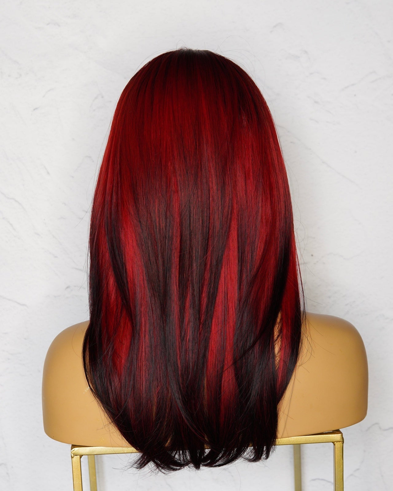 VALENTINA Ombre Red Fringe Wig - Milk & Honey Wigs