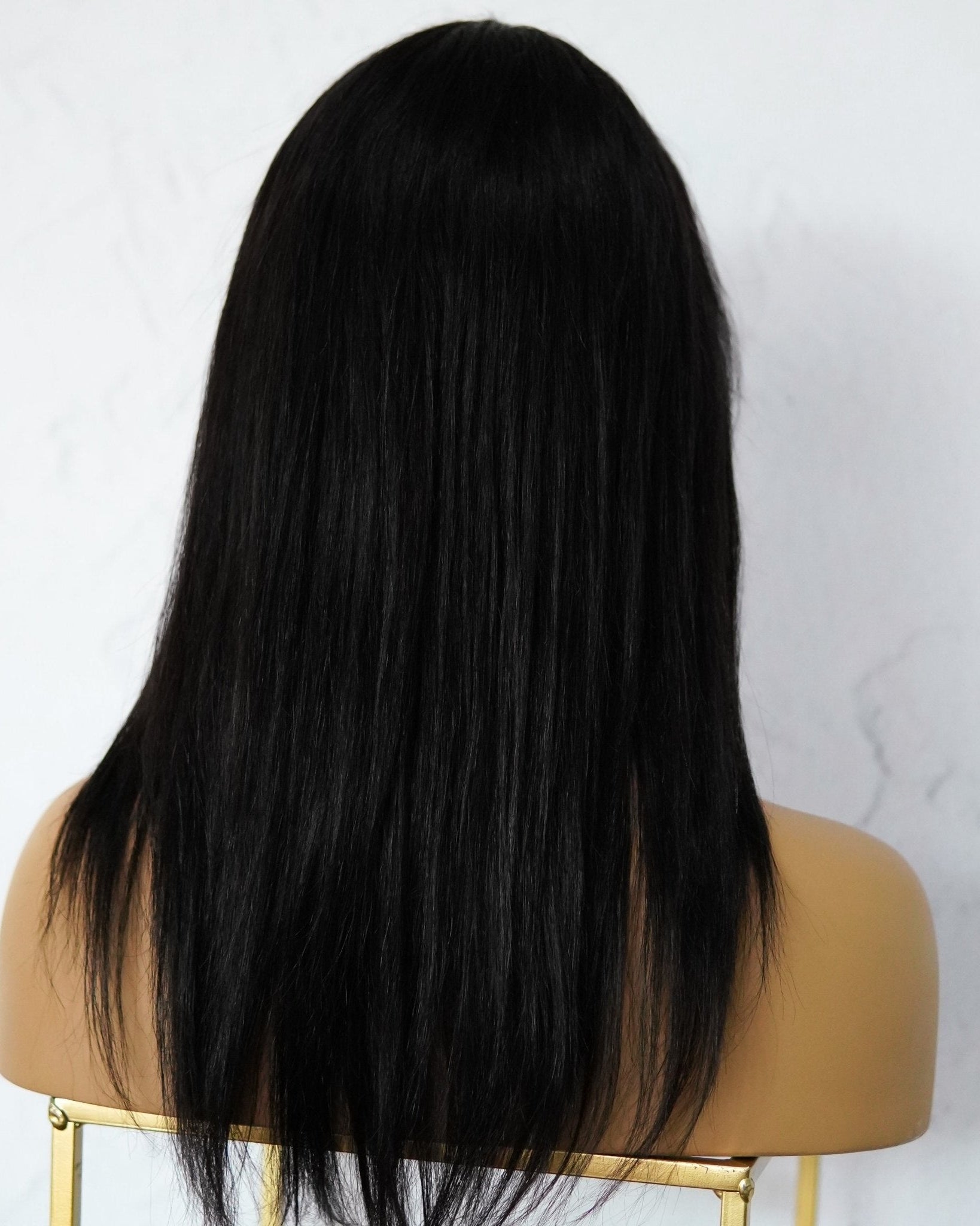 VICTORIA Black Human Hair Fringe Wig 16" **READY TO SHIP** - Milk & Honey Wigs