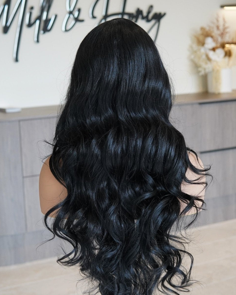 WILMA Natural Black Lace Front Wig - Milk & Honey Wigs