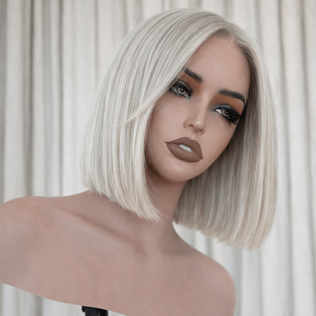 WINNY BOB - Ash Blonde - Human Hair Wig - Milk & Honey Wigs