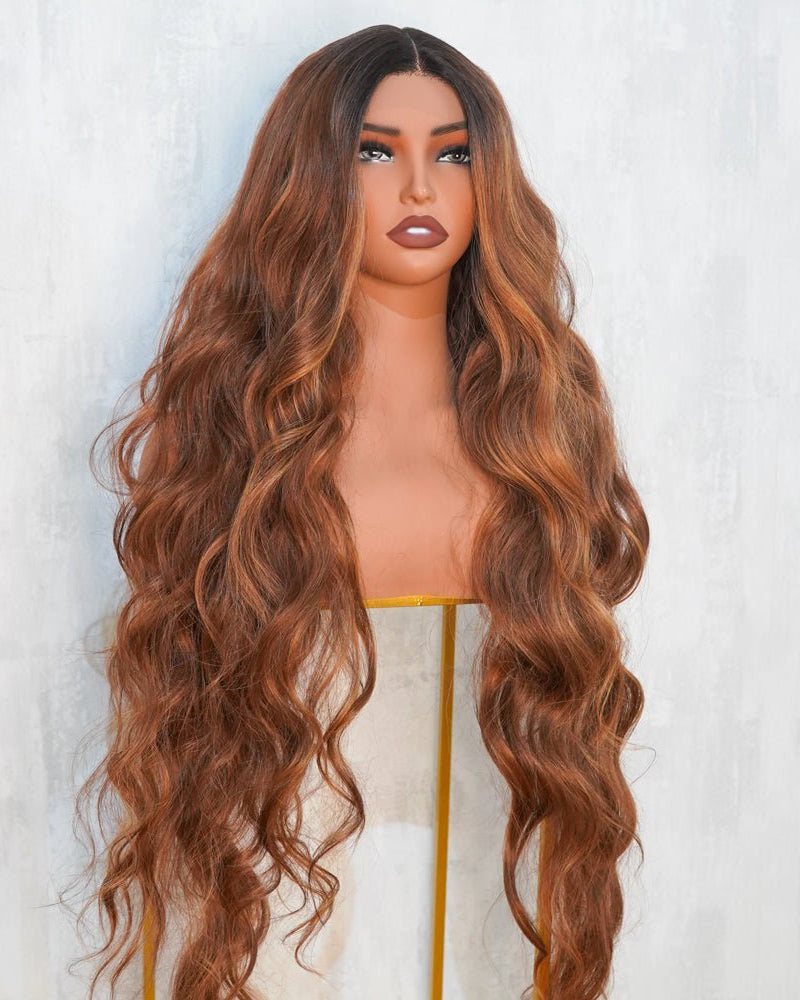 ZENDAYA Warm Brown Ombre Lace Front Wig - Milk & Honey Wigs