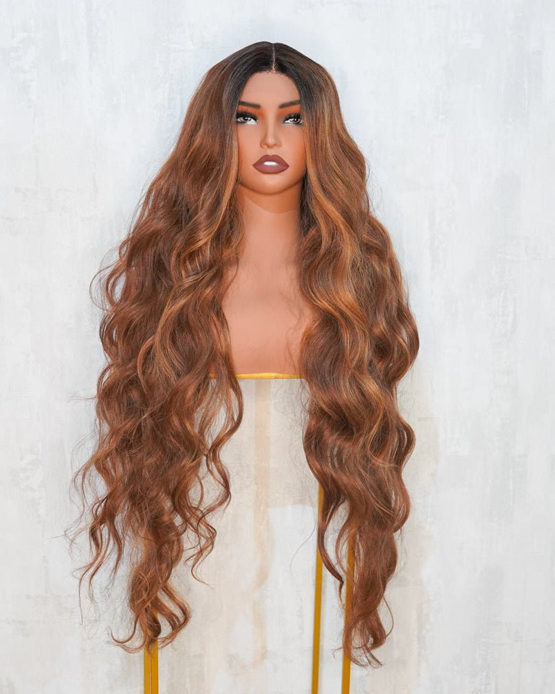 ZENDAYA Warm Brown Ombre Lace Front Wig - Milk & Honey Wigs