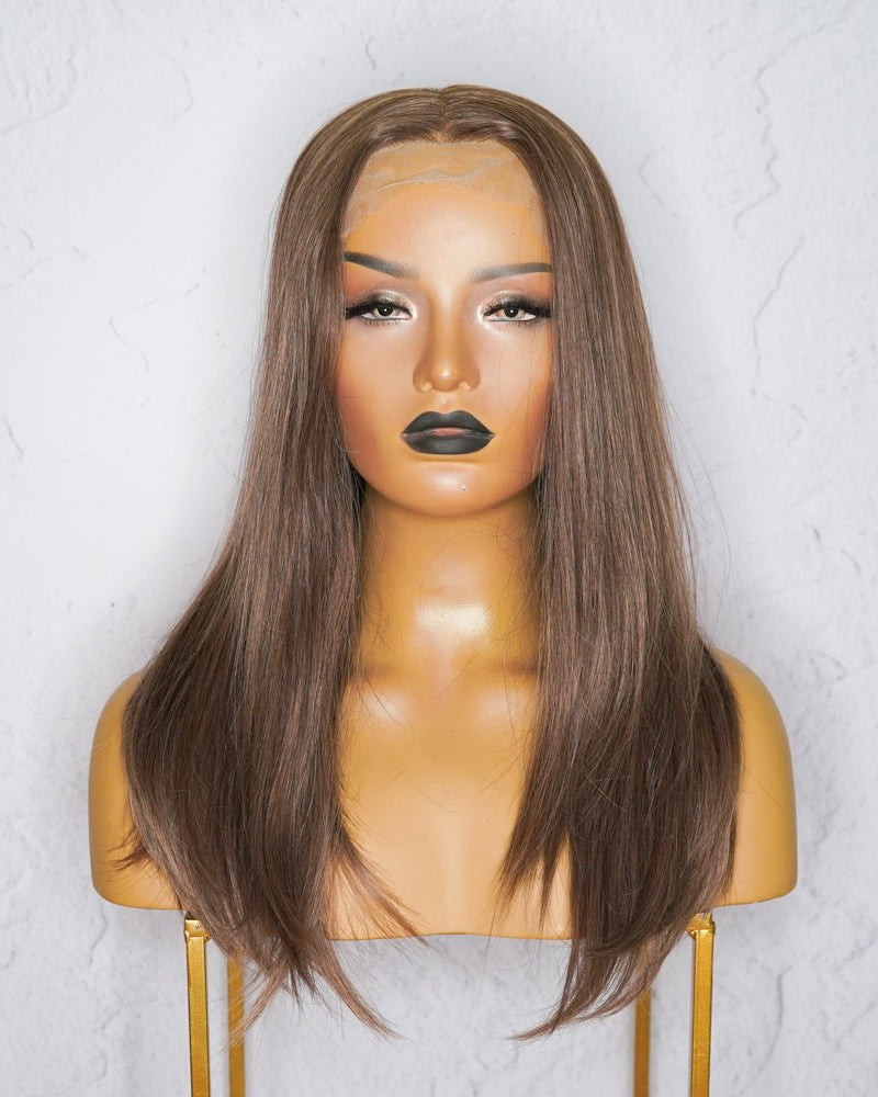 ZYPHER Ash Brown 13x6 Lace Front Wig - Milk & Honey Wigs