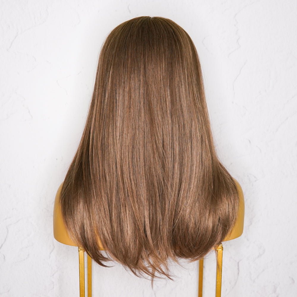 ZYPHER - Ash Brown - Lace Front Wig | Brown, 16 Inch, 13x6 Lace Front, Synthetic Hair | Milk & Honey Wigs