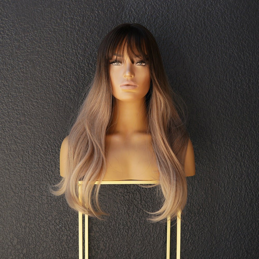 ADDISON Ombre Brown Fringe Wig - Milk & Honey Wigs
