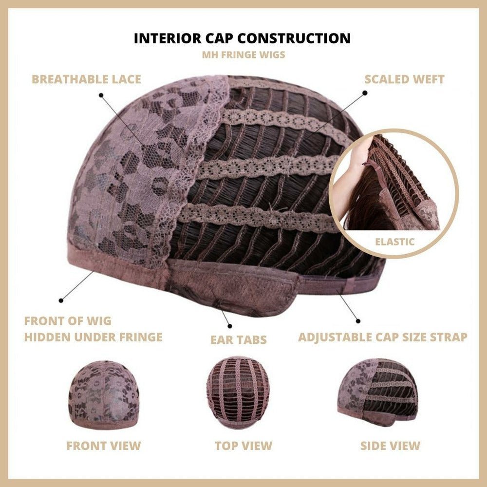 ADDISON Ombre Brown Fringe Wig - Milk & Honey Wigs