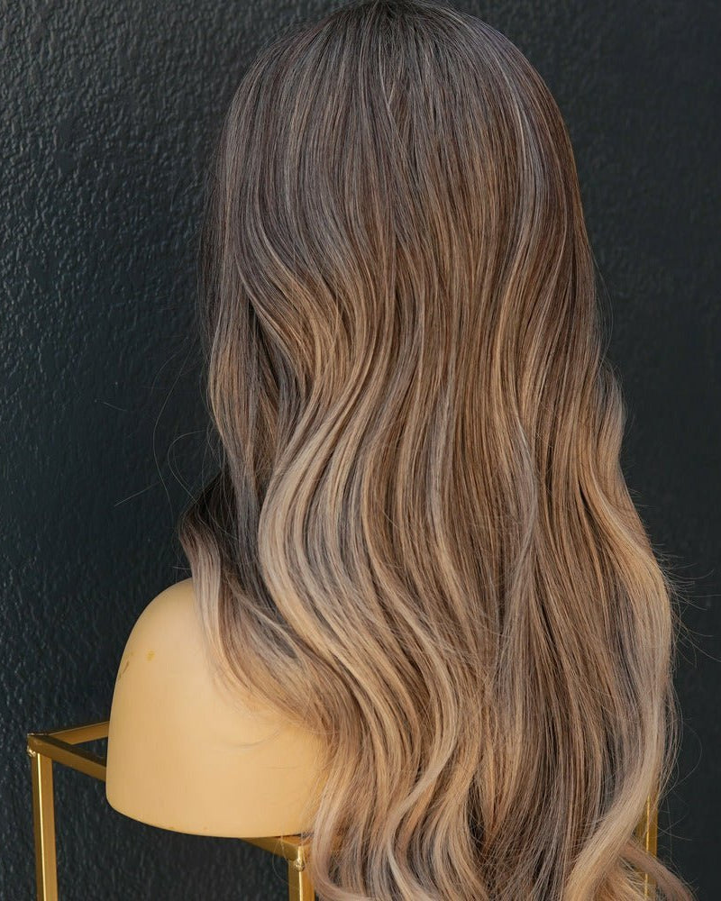 ADELE Ombre Brown Fringe Wig - Milk & Honey Wigs