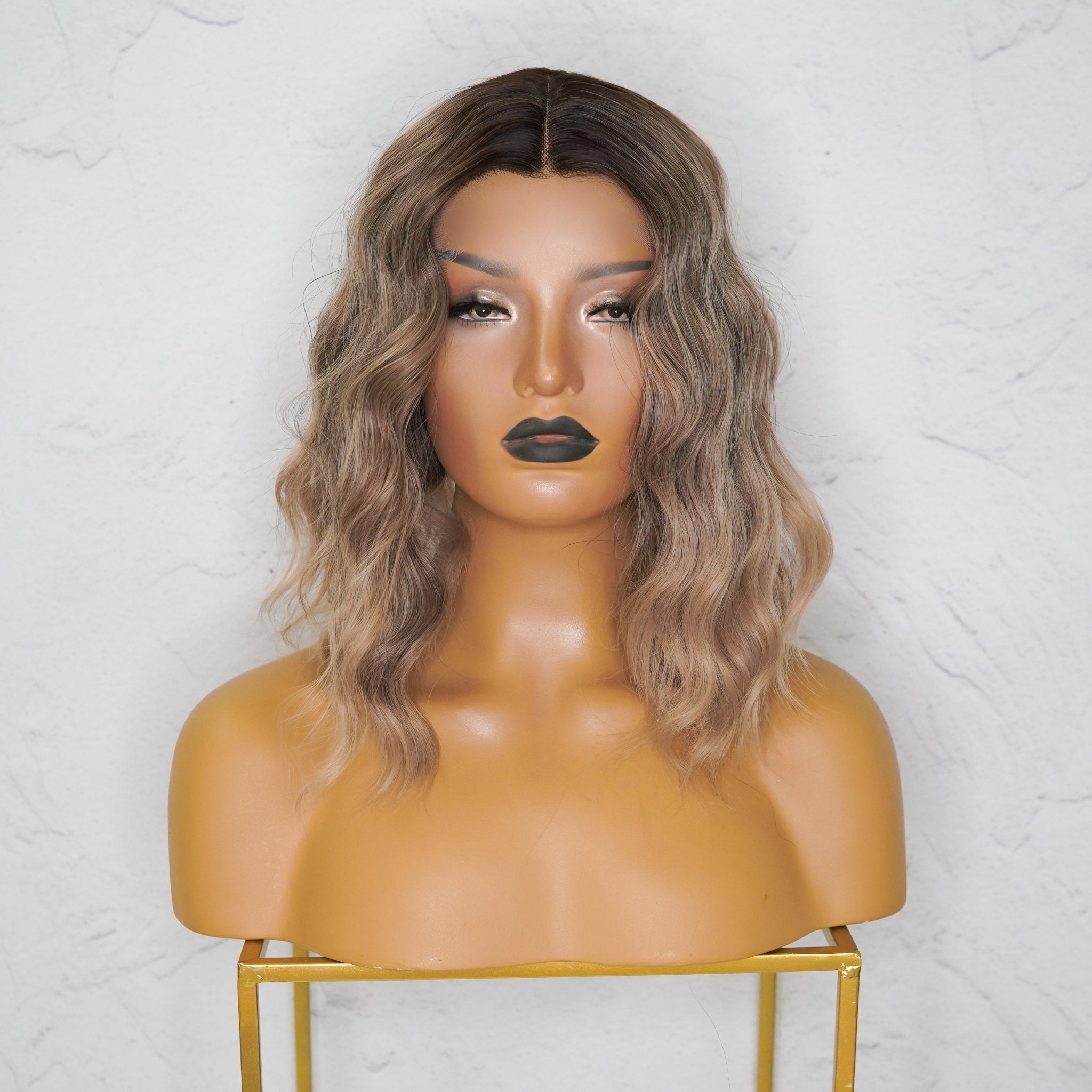 ALESSANDRA Ombre Ash Blonde Lace Front Wig - Milk & Honey Wigs