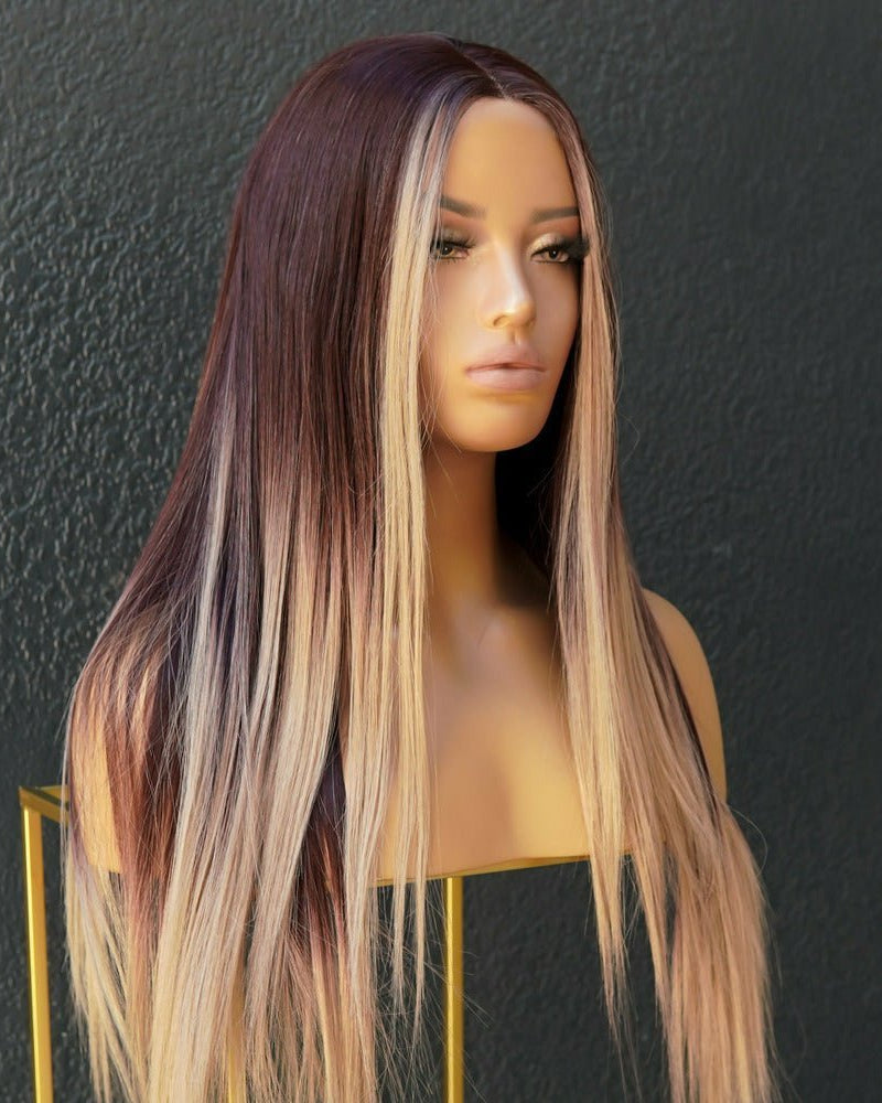 ALICIA Ombre Brown Lace Front Wig - Milk & Honey Wigs