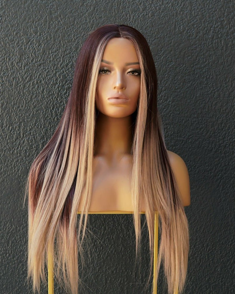 ALICIA Ombre Brown Lace Front Wig - Milk & Honey Wigs