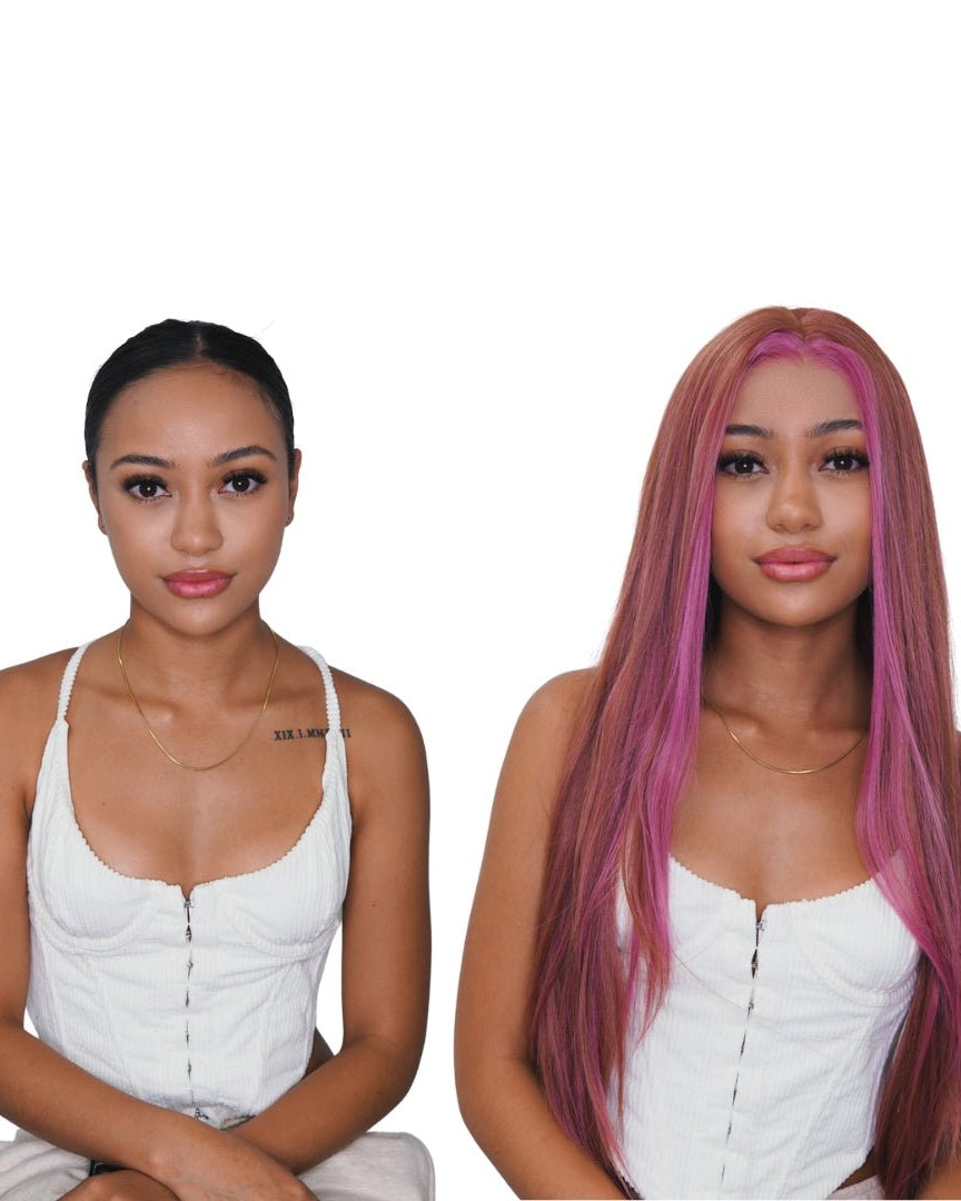 ALICIA Ombre Mauve Lace Front Wig - Milk & Honey Wigs