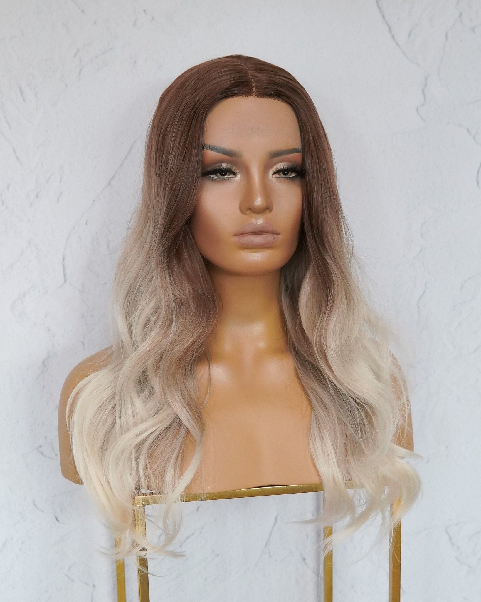ANGELINA Ombre Blonde Lace Front Wig - Milk & Honey Wigs