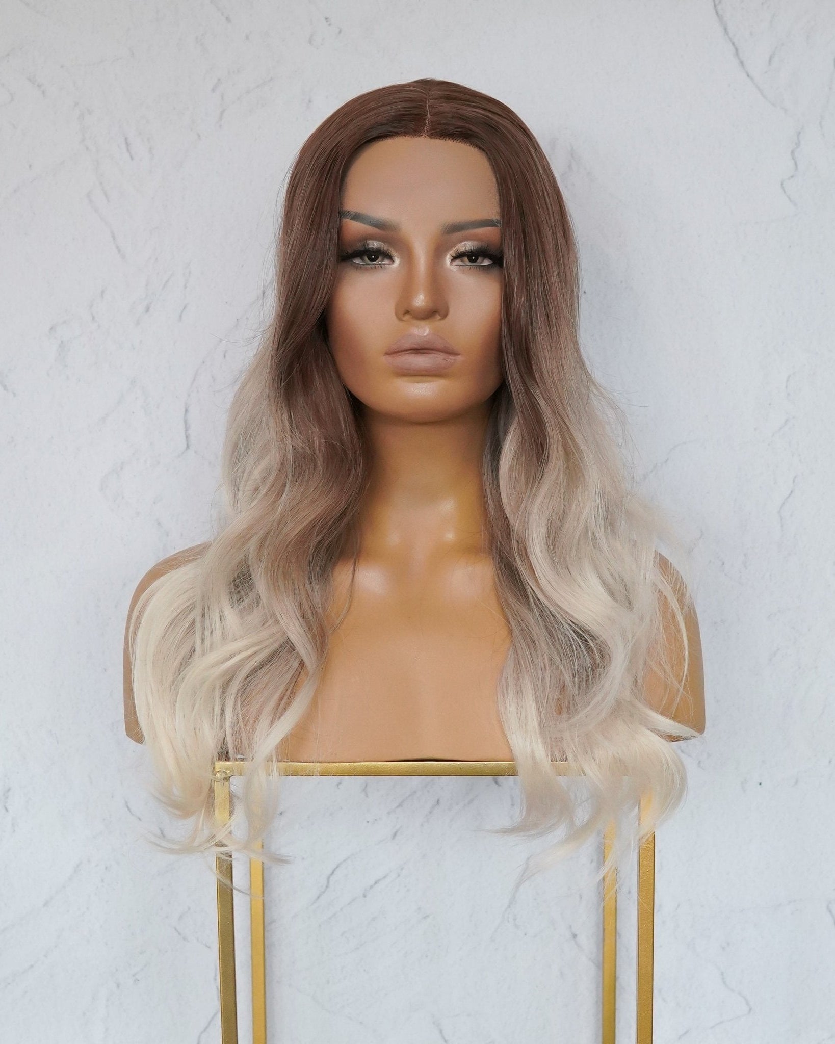 ANGELINA Ombre Blonde Lace Front Wig - Milk & Honey Wigs