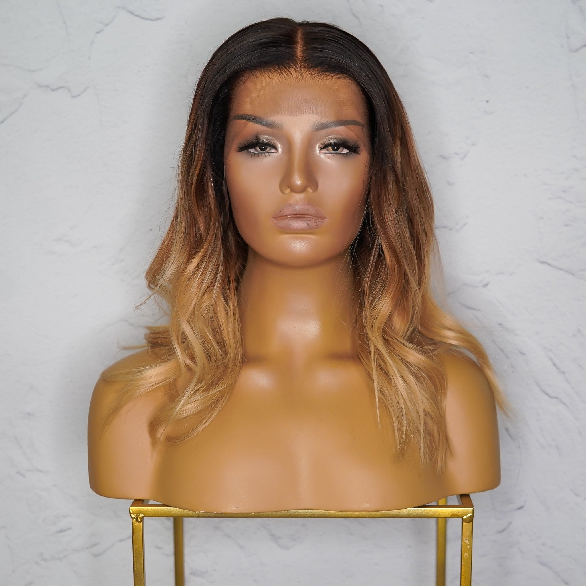ANNABELLE OMBRE Human Hair Lace Front Wig - Milk & Honey Wigs