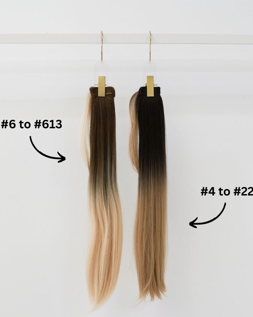 APRYL Synthetic 26” Ombre Straight Ponytail - Milk & Honey Wigs
