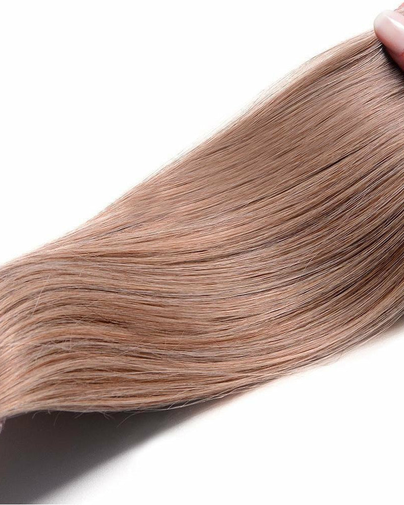 ASH BLONDE (18) Human Hair Clip In - Milk & Honey Wigs