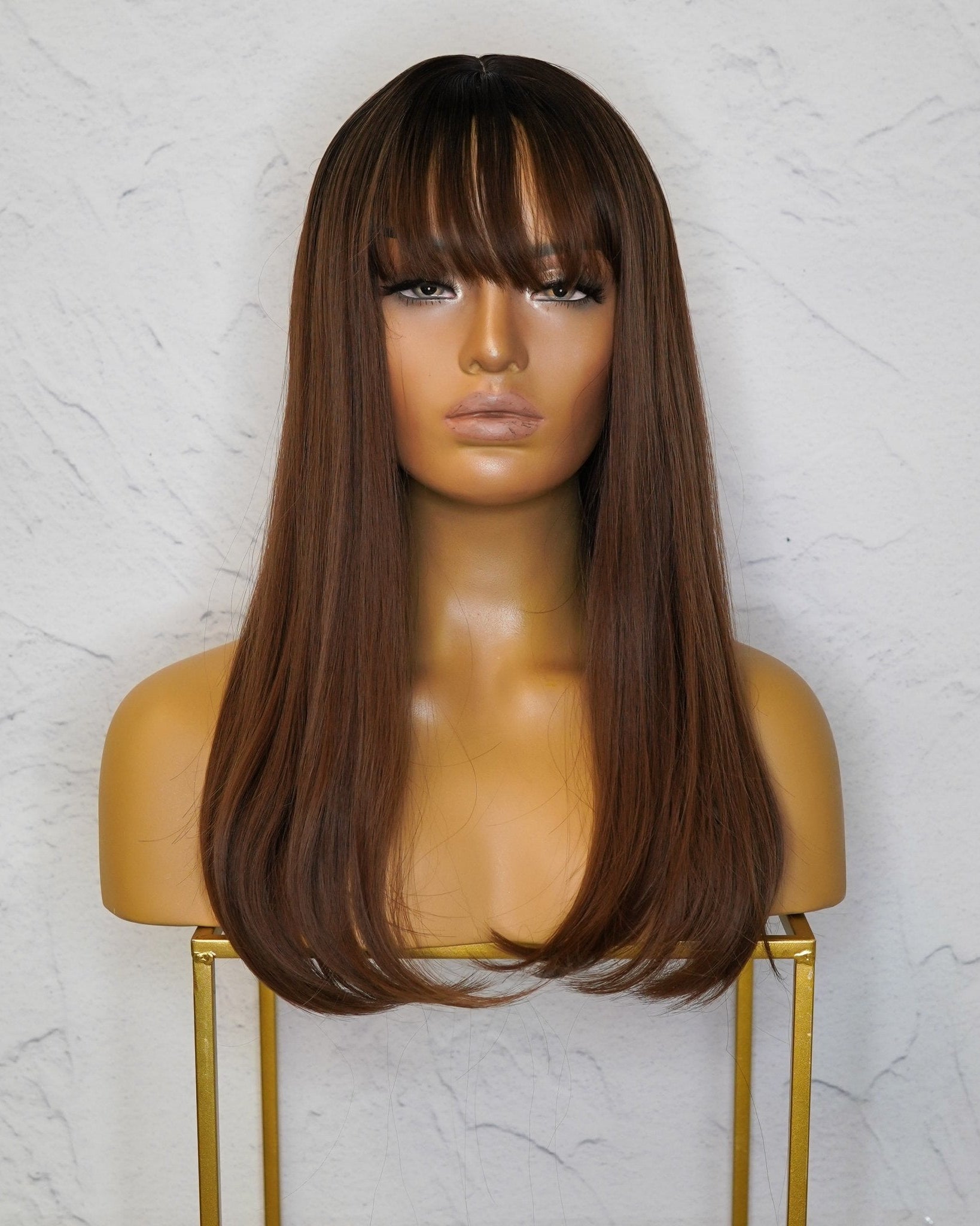 ASHLEY Brown 18" Fringe Wig - Milk & Honey Wigs