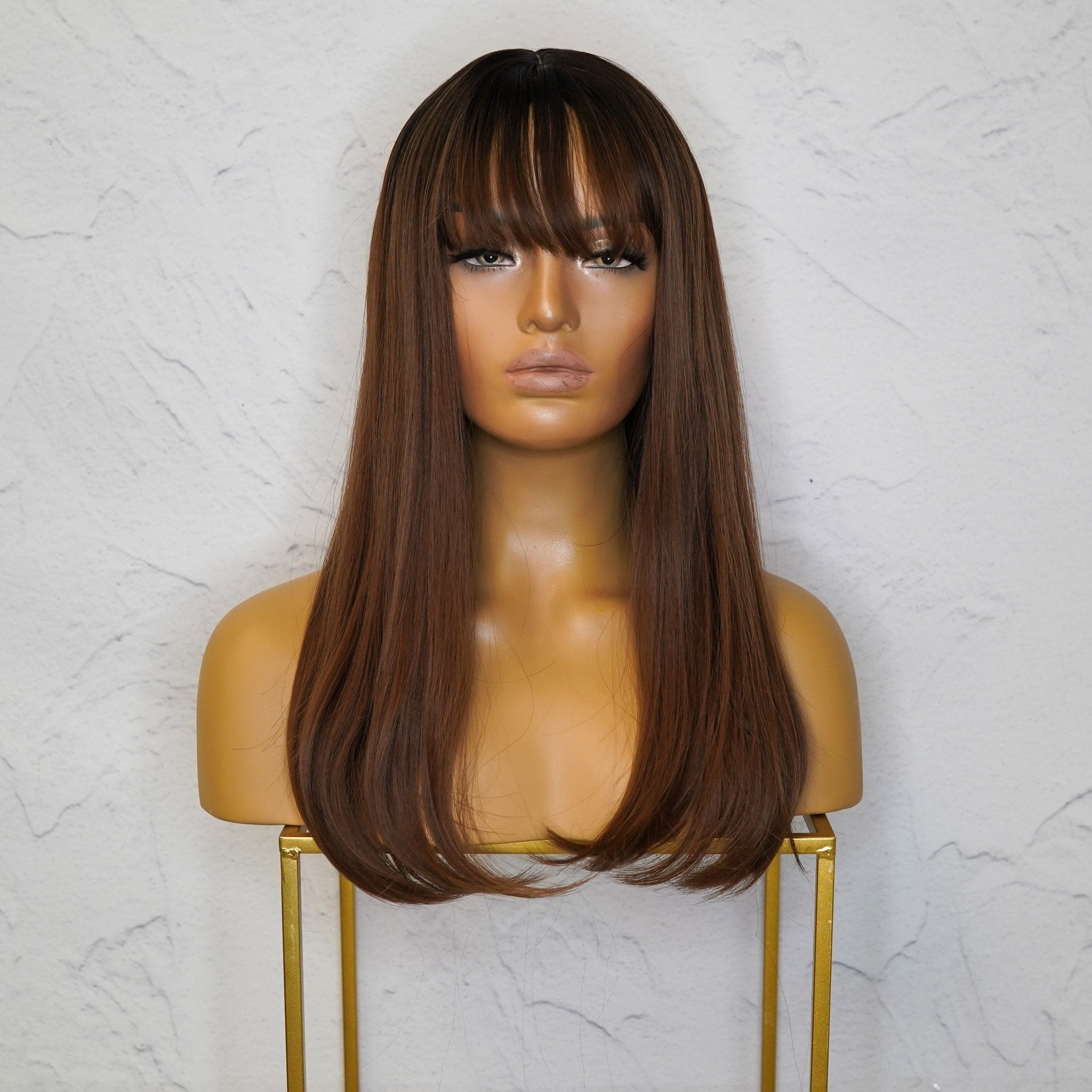 ASHLEY Brown 18" Fringe Wig - Milk & Honey Wigs