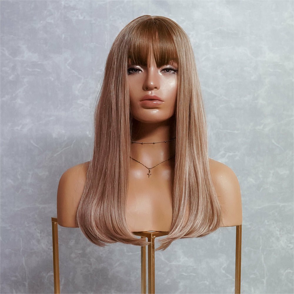 ASHLEY Caramel Blonde 18" Fringe Wig - Milk & Honey Wigs