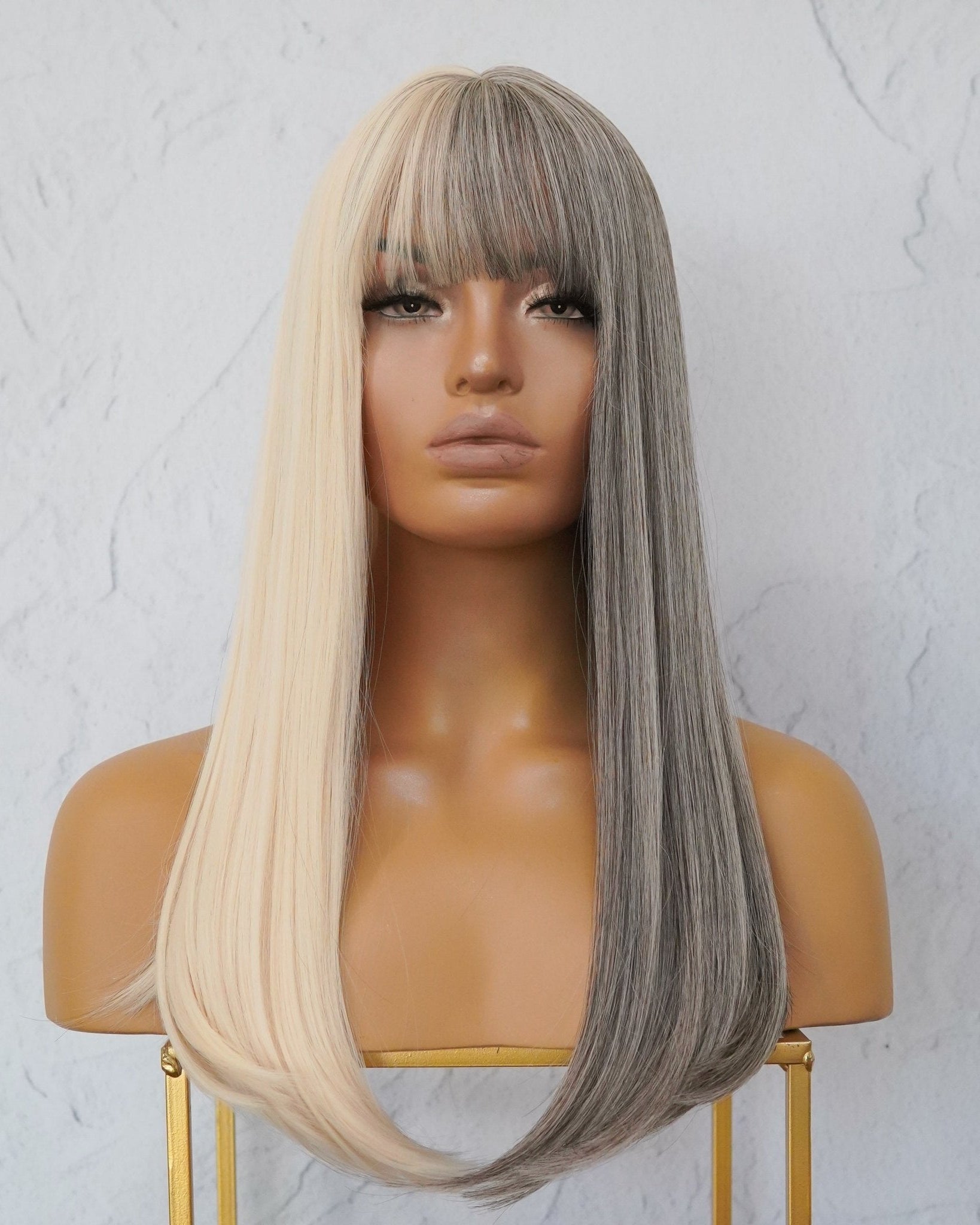 ASHLEY Grey Fringe Wig - Milk & Honey Wigs