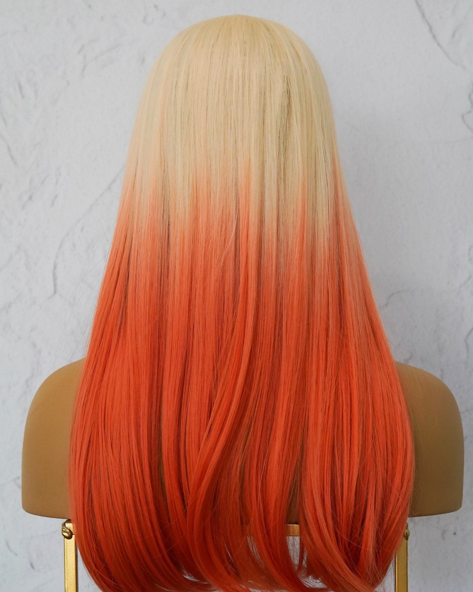 ASHLEY Ombre Peach Fringe Wig - Milk & Honey Wigs