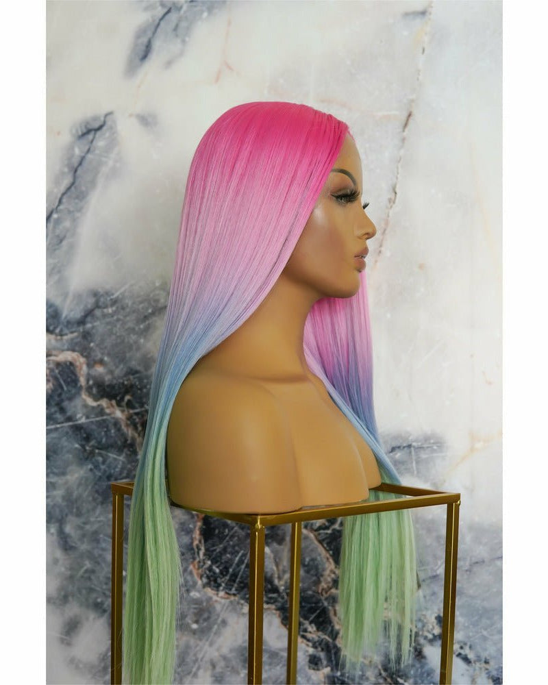 ATLANTIS Rainbow Ombre Lace Front Wig - Milk & Honey Wigs