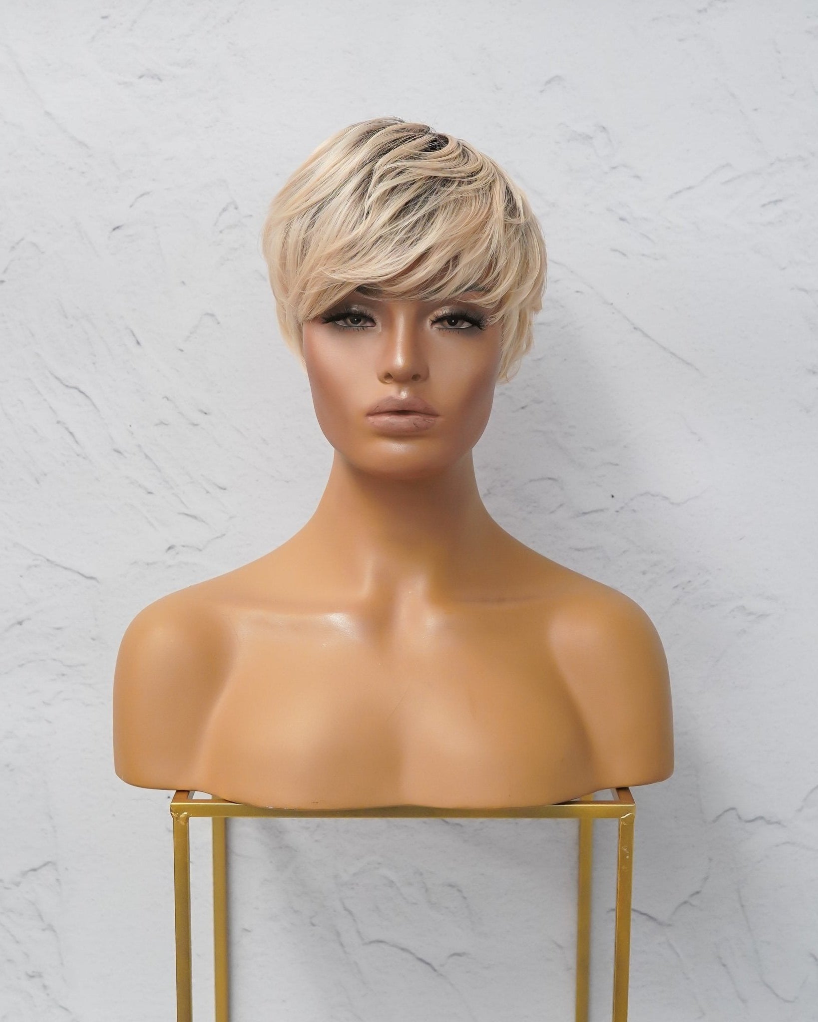 AUDREY Ombre Blonde Fringe Wig - Milk & Honey Wigs