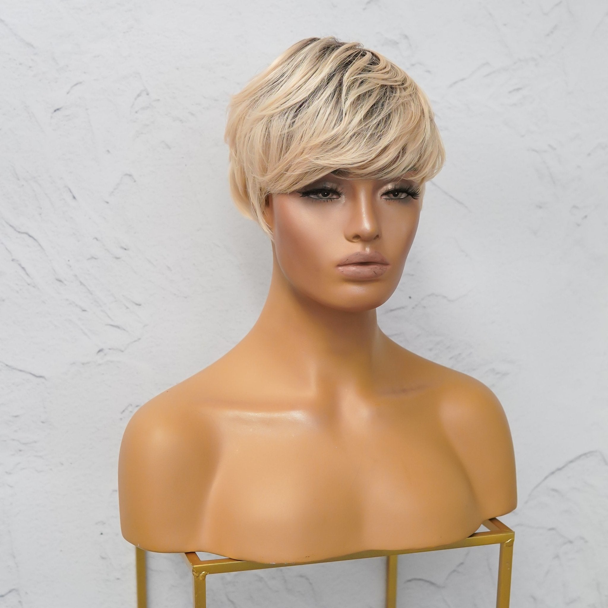 AUDREY Ombre Blonde Fringe Wig - Milk & Honey Wigs