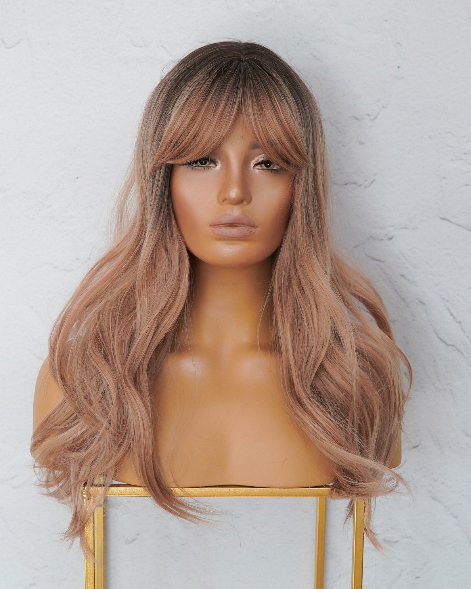 AUGUST Brown Ombre Fringe Wig - Milk & Honey Wigs